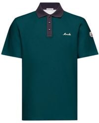 Moncler - Contrast Collar Piqué Polo Shirt - Lyst