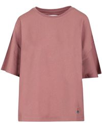 Vivienne Westwood - Logo Embroidered Crewneck T-Shirt - Lyst