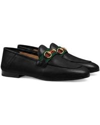 Gucci - Horsebit Web Loafers - Lyst