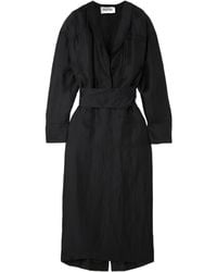 TOVE - Rhys Belted Linen And Silk-Blend Midi Dress - Lyst