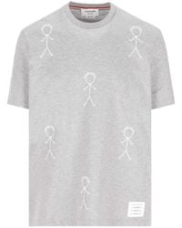 Thom Browne - Mr. Thom Logo-Print T-Shirt - Lyst