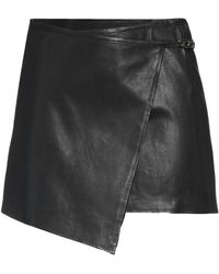 DIESEL - Stylish Versatile Solid Color Leather Skirt - Lyst