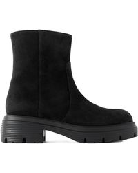 Stuart Weitzman - Solid Color Suede Ankle Boots - Lyst