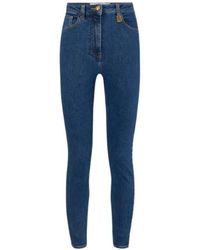 Elisabetta Franchi - Logo Detailed Skinny Jeans - Lyst