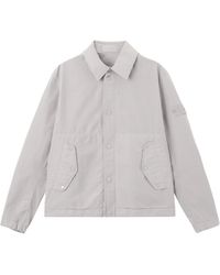 Stone Island - Logo Patch Buttoned Jacket - Lyst