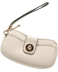 Marc Jacobs - Turnlock Leather Clutch Bag - Lyst