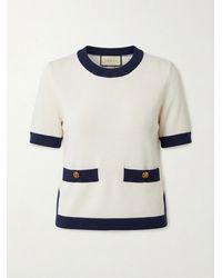 Gucci - Short-Sleeve Knitted Top - Lyst