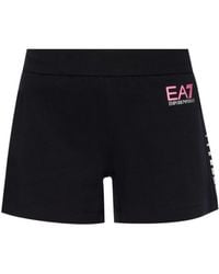 EA7 - Logo Shorts - Lyst