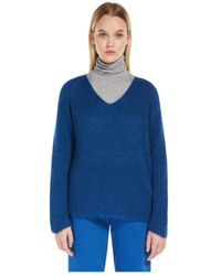 Max Mara - Leisure V-Neck Long-Sleeved Jumper - Lyst