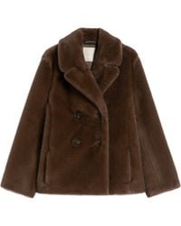 Max Mara - Double-Breasted Jacket With A Fluffy Texture - Lyst
