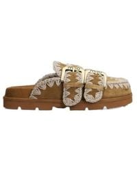 Mou - Low Bio Sabot Two Buckled Sandals - Lyst