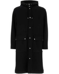 Aspesi - Hooded Buttoned Parka Coat - Lyst