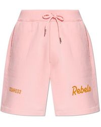 DSquared² - Shorts With Embroidered Logo - Lyst