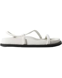 St. Agni - Twist Leather Slingback Sandals - Lyst