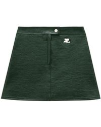 Courreges - Courrèges Reedition Logo Patch Mini Skirt - Lyst