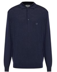 Etro - Logo Embroidered Knit Polo Shirt - Lyst