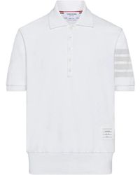 Thom Browne - Ottoman 4-Bar Logo Patch Polo Shirt - Lyst