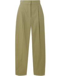 JOSEPH - Paver Pleated Cotton Tapered Pants - Lyst