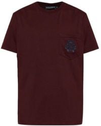Dolce & Gabbana - Logo Embroidered Crewneck T-Shirt - Lyst