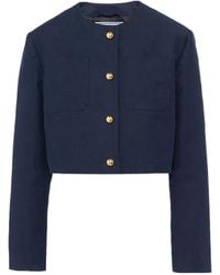Prada - Crewneck Cropped Jacket - Lyst