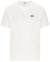 Loewe - Logo Detailed Short Sleeved T-Shirt - Lyst