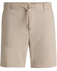 BOSS - Slim-Fit Minimalist Shorts - Lyst