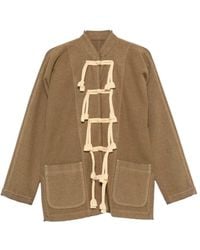 Uma Wang - Rope-Trim Contrast-Stitched Peacoat - Lyst
