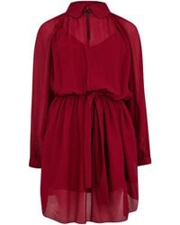Emporio Armani - Drape Mini Dress - Lyst