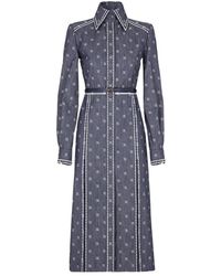 Fendi - Karligraphy Motif Shirt Dress - Lyst