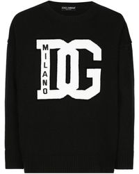 Dolce & Gabbana - Wool-Blend Logo Sweater - Lyst