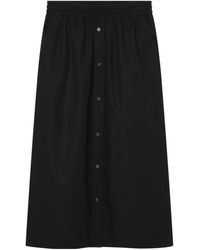 A.P.C. - Elastic Waistband Midi Skirt - Lyst