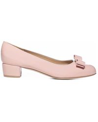 Ferragamo - Logo Shoes With Low Heels - Lyst