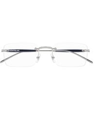 Montblanc - Eyewear Rectangular Frame Glasses - Lyst