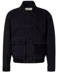 FRAME - Suede Blouson Jacket - Lyst