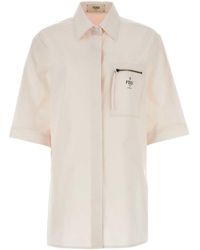 Fendi - Logo Printed Short-Sleeved Shirt - Lyst