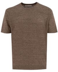 Brunello Cucinelli - Short-Sleeve Ribbed T-Shirt - Lyst