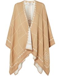 Fendi - Ff Jacquard Checked Poncho - Lyst
