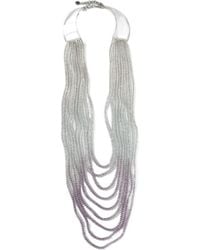 Emporio Armani - Multi-Strand Beaded Necklace - Lyst