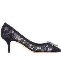 Dolce & Gabbana - Taormina Lace Embellished Pumps - Lyst