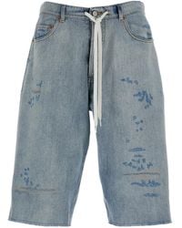 MM6 by Maison Margiela - Distressed Denim Shorts - Lyst