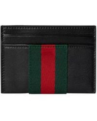 Gucci - Web Trademark Card Case - Lyst