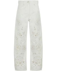 FARM Rio - Richeueu Logo-Patch Broderie-Anglaise Jeans - Lyst