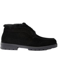 Santoni - Suede Desert Boot With Fur - Lyst