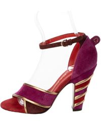 Ferragamo - Logo Details High-Heeled Sandals - Lyst