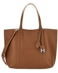 Hogan - Logo Embossed Top Handle Bag - Lyst