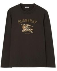Burberry - Knight Check Cotton Long-Sleeve T-Shirt - Lyst