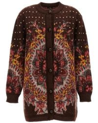 Etro - Jacquard Pattern Button-Up Cardigan - Lyst