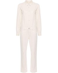 Isabel Marant - Imane Long-Sleeve Denim Jumpsuit - Lyst