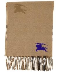 Burberry - Ekd Jacquard Fringed-Edge Scarf - Lyst