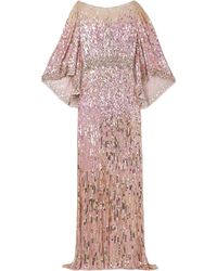 Jenny Packham - Shimmer Sequin Evening Dress - Lyst